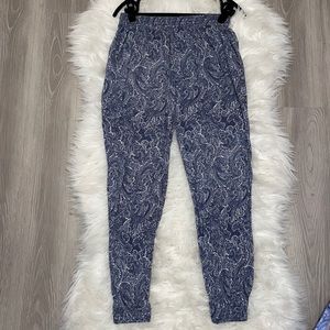 Blue paisley joggers from H&M